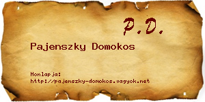 Pajenszky Domokos névjegykártya